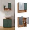 Vicco 'Irma' Spiegelschrank, Spanplatte, 54 x 55 x 16,9 cm, Grün / Goldkraft Eiche Bild 2