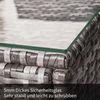 Celya Gartenlounge-Set Gartenlounges für 4 Personen, Gartenmöbel mit Ecksofa und Tisch, (Couchgarnitur mit Sitz- und Ruckenkissen, Lounge-Tisch mit Glasplatte, Grau), Polyrattan Lounge-Sofagarnitur, Lounge-Gartenmöbel, Ecksofa Bild 4