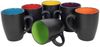 Spetebo Tasse Kaffeebecher in schwarz matt - 6er Set, 6-tlg, Porzellan, Kaffee und Tee Tassen für ca. 340 ml Bild 3