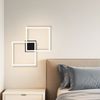 ZMH LED Deckenleuchte Schlafzimmer Deckenlampe 24W Wohnzimmerlampe Warmweiß Modern Schwarz Quadrat Bild 5