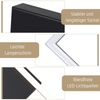 ZMH LED Deckenleuchte Schlafzimmer Deckenlampe 24W Wohnzimmerlampe Warmweiß Modern Schwarz Quadrat Bild 3