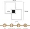 ZMH LED Deckenleuchte Schlafzimmer Deckenlampe 24W Wohnzimmerlampe Warmweiß Modern Schwarz Quadrat Bild 2