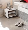 Stauraumbett >Robina< in Beton Nachbildung / Weiß - 185x86x204cm (BxHxT) Bild 4