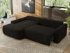 Ecksofa, L-förmiges, lose Kissen, DL-Schlaffunktion, (H 100 x T 187 x B 273 cm) - CUBO L - Boucle Schwarz - linke Seite Bild 4