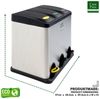 Floordirekt Mülleimer Küche, Trennsystem Brandon mit 3 Fächer, Edelstahl Abfalleimer, Farbmarkierungen für Mülltrennung - 3x 8L – 24L inkl. Müllbeutel Bild 2