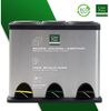 Floordirekt Mülleimer Küche, Trennsystem Brandon mit 3 Fächer, Edelstahl Abfalleimer, Farbmarkierungen für Mülltrennung - 3x 8L – 24L inkl. Müllbeutel Bild 3