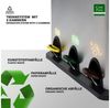 Floordirekt Mülleimer Küche, Trennsystem Brandon mit 3 Fächer, Edelstahl Abfalleimer, Farbmarkierungen für Mülltrennung - 3x 8L – 24L inkl. Müllbeutel Bild 4