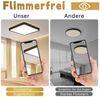 ZMH LED Deckenleuchte Wohnzimmer 23CM Weiß Deckenlampe 3000K 18W Schlafzimmer Flur, Einfache Installation, LED fest integriert, Warmweiß, Küchenlampe Augenschutz Eckig Schlafzimmer Bild 3