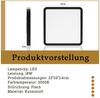 ZMH LED Deckenleuchte Wohnzimmer 23CM Weiß Deckenlampe 3000K 18W Schlafzimmer Flur, Einfache Installation, LED fest integriert, Warmweiß, Küchenlampe Augenschutz Eckig Schlafzimmer Bild 2