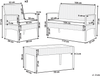 Lounge Set mit Tisch MARSALA Heller Holzfarbton Bild 2