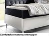 MEBLINI Kinderbett mit Bettkasten FILIPPO 3 100x200 Rechts – H3/Schwarz Samt Gepolstert Einzelbett mit Matratze - Polsterbett mit Stauraum - Bett mit Kopfteil – Stauraumbett Bild 4