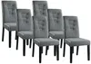 Vente-unique - GABELLE Stuhl Stoff Grau - B 59,5 cm x H 100 cm x L 47 cm Bild 2