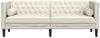vidaXL Chesterfield-Sofa mit Nackenrollen 3-Sitzer Creme Samt 372700 Bild 4