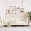 vidaXL Chesterfield-Sofa mit Nackenrollen 3-Sitzer Creme Samt 372700 Bild 3