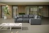 Garten Ecksofa GARDENT wetterfester Stoff NXL Grau kurzer Schenkel Rechts Bild 3
