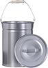 FireFix Ascheeimer mit Deckel Ø 25 cm Höhe 30 cm silber Kohlebehälter Asche Bild 2