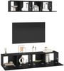vidaXL TV-Schrankset 4 pcs Schwarz Eichen-Optik Holzwerkstoff 3393361 Bild 3