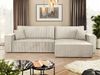 Mirjan24 'Kobaro Maxi' Ecksofa mit Bettkasten und Schlaffunktion, Cord beige, 82 x 145 x 272 cm Bild 3