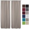 Beautissu Vorhang 2er Set Thermovorhang Gardine Sand Amelie TK, 140x245cm, Vorhang isolierend Kälte- & Hitzeschutz Universalband Verdunkelnd Bild 2