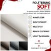 Boxspringbett MILEN, Einzelbett 90x200, Polsterbett mit Multipocket-Matratze und Topper - Weiß Kunstleder - rechts - H3 Bild 5