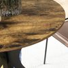 Esstisch rund, MDF-Holzwerkstoff mit Metallgestell, Ø78x75 cm, Braun Bild 3