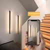 ZMH 2ER LED Wandleuchte innen Wandlampe - 100CM Schwarz Modern Flurlampe Schwenkbar Design Treppenhauslampe Indirekt Dimmbar Warmweiß Wandbeleuchtung für Wohnzimmer Schlafzimmer Flur Treppenhaus Bett Bild 4