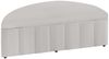 tectake Bank Polsterbank mit Stauraum Belastbarkeit 150 kg, 108 x 48 x 38,5 cm (Polsterbank Moon, in Samtoptik Taupe), Polsterdeckel mit Gasdruckfedersystem, mit Samt oder Bouclé Bild 4