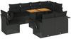 vidaXL 9-tlg. Garten-Sofagarnitur mit Kissen Schwarz Poly Rattan 3327163 Bild 2