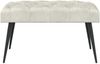 vidaXL Bank mit Knopfheftung Creme 80 x 40 x 46 cm Samt 42038565 Bild 2
