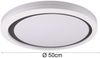 Flache LED Deckenleuchte dimmbar über Schalter Weiß Cappuccino, Ø 50cm Bild 4