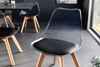 riess-ambiente Esszimmerstuhl SCANDINAVIA MEISTERSTÜCK transparent / schwarz / natur (Einzelartikel, 1 St), Kunststoff · Kunstleder · Massivholz · Design Bild 2