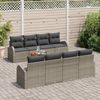 vidaXL Gartensofa-set mit Speicher 9 pcs Grau Poly-Rattan 3356221 Bild 3