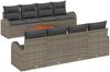 vidaXL Gartensofa-set mit Speicher 9 pcs Grau Poly-Rattan 3356221 Bild 2