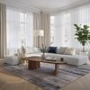 FineBuy Couchtisch Sheesham Massivholz oval 120cm · Handgefertigter Wohnzimmertisch im modernen Design mit abgerundeter Form · Flacher Sofatisch aus Echtholz Bild 2