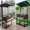 Grill Mangal Taj Mahal auf Rädern in Schwarz Bild 2