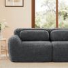 Sofa 204cm×104cm×73cm aus Plüschstoff – rahmenloses modulares Design, Grau Bild 5