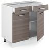 Küchenunterschrank R-Line Edelgrau 80 cm ohne Arbeitsplatte Vicco Bild 3