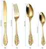 KingLux Besteck-Set 24teilig Goldbesteck-Set für 6 Personen,Utensilien-Set, Palast-Stil (24-tlg), 6 Personen, Edelstahl Bild 2