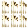 KingLux Besteck-Set 24teilig Goldbesteck-Set für 6 Personen,Utensilien-Set, Palast-Stil (24-tlg), 6 Personen, Edelstahl Bild 5