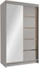 Kleiderschrank mit Goldverzierung Nurvota III mit zwei Schwebetüren, Spiegel (Farbe: Cashmere) Bild 2