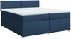 vidaXL Boxspringbett mit Matratze Blau 200x200 cm Stoff 3289086 Bild 3