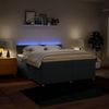 vidaXL Boxspringbett mit Matratze Blau 200x200 cm Stoff 3289086 Bild 5