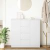 vidaXL Sideboard mit Schubladen Weiß 100,5x35x98,5 cm Holzwerkstoff 3328453 Bild 3