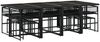 vidaXL 13-tlg. Garten-Essgruppe mit Kissen Schwarz Poly Rattan 3295030 Bild 3