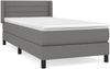 vidaXL Boxspringbett mit Matratze Dunkelgrau 90x200 cm Stoff 3129762 Bild 2