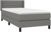vidaXL Boxspringbett mit Matratze Dunkelgrau 90x200 cm Stoff 3129762 Bild 3