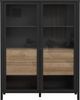 Highboard Vitrine HIGH ROCK 2-trg. Riviera Eiche Optik / Schwarz Forte Bild 3