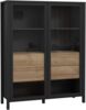 Highboard Vitrine HIGH ROCK 2-trg. Riviera Eiche Optik / Schwarz Forte Bild 5