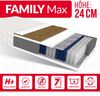 Matratze 180x200 Taschenfederkern FAMILY MAX 7 Zonen H2 H3 24 cm Kokos HR Schaum Klimafaser Polyurethanschaum JERSEY Bild 3
