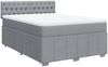 vidaXL Boxspringbett mit Matratze Hellgrau 140x200 cm Stoff 3287098 Bild 2
